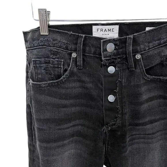 Frame Button Fly Jeans - Picture 3 of 7